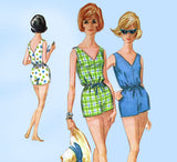 1960s Vintage McCalls Sewing Pattern 6289 Very Easy Bathing Suit Sz 32 Bust