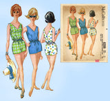 1960s Vintage McCalls Sewing Pattern 6289 Very Easy Bathing Suit Sz 32 Bust