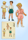 1940s Vintage McCalls Sewing Pattern 6305 WWII Toddler Boys 2 Piece Suit Size 1