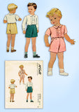 1940s ORIG Vintage McCalls Sewing Pattern 6305 Uncut Toddler Boys 2 PC Suit Sz 3