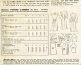 1940s Vintage McCall Sewing Pattern 6314 Misses WWII Street Dress Size 12 30B - Vintage4me2