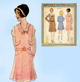 McCall 6328: 1930s Uncut Little Girls Party Dress Sz10 Vintage Sewing Pattern