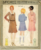 McCall 6328: 1930s Uncut Little Girls Party Dress Sz10 Vintage Sewing Pattern