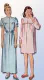 1940s Vintage McCall Sewing Pattern 6335 WWII Misses Nightgown Size SM 30 32 B - Vintage4me2