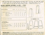 1940s Vintage McCall Sewing Pattern 6338 WWII Misses Day Skirt Size 26 Waist - Vintage4me2