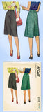 1940s Vintage McCall Sewing Pattern 6338 WWII Misses Day Skirt Size 26 Waist - Vintage4me2