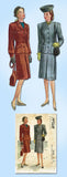 1940s Vintage McCall Sewing Pattern 6345 WWII Misses' 2 PC Suit Size 16 34 Bust - Vintage4me2