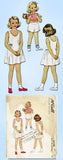 1940s Vintage McCall Sewing Pattern 6348 Uncut Toddler Girls Slip & Panties Sz 4