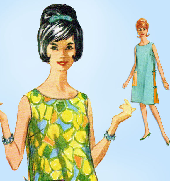 1960s Vintage McCall's Sewing Pattern 6361 Misses Easy Sun Dress Sz 38 40 Bust - Vintage4me2
