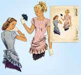 1940s Vintage McCall Sewing Pattern 6370 Uncut Misses Bustle Blouse Sz 36 Bust -Vintage4me2
