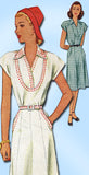 1940s Vintage McCalls Sewing Pattern 6409 Misses WWII Street Dress Size 18 36B