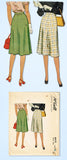 1940s Vintage McCall Sewing Pattern 6419 Easy Misses Day Skirt Size 26 Waist
