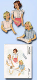 1940s Vintage McCall Sewing Pattern 6421 WWII Toddler Girls Blouse Set Size 2