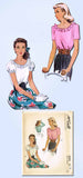 1940s Vintage McCall Sewing Pattern 6433 Uncut Misses Ruffled Blouse Size 12 30B - Vintage4me2