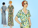1930s Vintage McCall Sewing Pattern 6433 Uncut Hooverette Dress 32 Bust - Vintage4me2