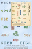 1930s VTG McCall Embroidery Transfer 644 Uncut Handkerchief Monogram Alphabet