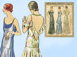 McCall 6460: 1930s Rare Decolletage Evening Gown Sz 34 B Vintage Sewing Pattern - Vintage4me2 