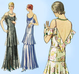 McCall 6460: 1930s Rare Decolletage Evening Gown Sz 34 B Vintage Sewing Pattern - Vintage4me2 