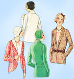 McCall 6469: 1930s Rare Misses Flapper Jacket Sz 34 Bust Vintage Sewing Pattern - Vintage4me2