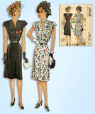 1940s Vintage McCall Sewing Pattern 6472 Uncut Misses Afternoon Dress Sz 32 Bust