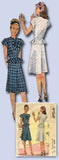 1940s Vintage McCall Sewing Pattern 6477 Misses 2 PC Peplum Dress Size 15 33 B - Vintage4me2