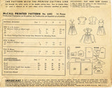 McCall 6483: 1940s WWII Little Girls Jumper Dress Sz 10 Vintage Sewing Pattern