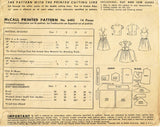McCall 6483: 1940s WWII Little Girls Jumper Dress Sz 10 Vintage Sewing Pattern