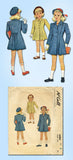1940s Vintage McCall Sewing Pattern 6484 Little Girls Princess Cut Coat Size 8 - Vintage4me2