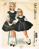 1960s Vintage McCalls Sewing Pattern 6499 Uncut Helen Lee Girls Dress Size 8