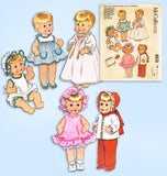 McCall's 6513: 1960s 15-17 Inch Talking Doll Clothes Set Vintage Sewing Pattern