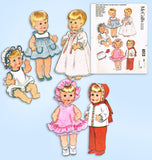 McCall's 6513: 1960s 19-21 Inch Talking Doll Clothes Set Vintage Sewing Pattern - Vintage4me2