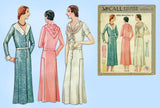McCall 6528: 1930s Uncut Misses Street Dress Size 36 Bust Vintage Sewing Pattern