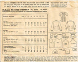 1940s Vintage McCall Sewing Pattern 6558 Misses Tucked Blouse Size 12 30 Bust - Vintage4me2