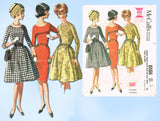 1960s Vintage McCalls Sewing Pattern 6566 Misses Stylish Easy Dress Size 32 Bust