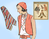 McCall 6586: 1930s Misses Eton Jacket & Scarf Sz 36 Bust Vintage Sewing Pattern - Vintage4me2