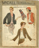 McCall 6586: 1930s Misses Eton Jacket & Scarf Sz 36 Bust Vintage Sewing Pattern - Vintage4me2