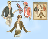 McCall 6586: 1930s Misses Eton Jacket & Scarf Sz 36 Bust Vintage Sewing Pattern - Vintage4me2
