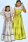 1940s Vintage McCalls Sewing Pattern 6600 Girls Confirmation Dress Size 12 30 B