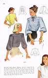 1940s Vintage McCall Sewing Pattern 6629 Stunning Misses Tucked Blouse Size 32 B