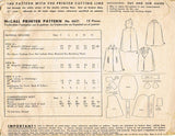 1940s Vintage McCall Sewing Pattern 6631 Toddler Girls Hooded Cape Size 6 24B - Vintage4me2