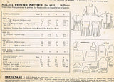 1940s Vintage McCall Sewing Pattern 6635 Toddler Girls 2 Piece Dress Size 4 23B - Vintage4me2