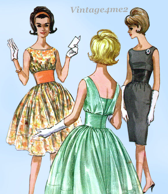 1960s Vintage McCalls Sewing Pattern 6670 Stunning Cocktail Dress Sz 32 Bust