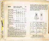 1960s Vintage McCalls Sewing Pattern 6670 Stunning Cocktail Dress Sz 32 Bust