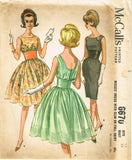 1960s Vintage McCalls Sewing Pattern 6670 Stunning Cocktail Dress Sz 32 Bust