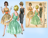 1960s Vintage McCalls Sewing Pattern 6670 Stunning Cocktail Dress Sz 32 Bust