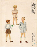 1940s Vintage McCall Sewing Pattern 6671 Toddler Boys 2 Piece Suit Size 2 21B - Vintage4me2