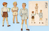 1940s Vintage McCall Sewing Pattern 6671 Toddler Boys 2 Piece Suit Size 2 21B - Vintage4me2
