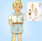 1940s Vintage McCall Sewing Pattern 6671 Cute Toddler Boys Suit Size 5 - Vintage4me2