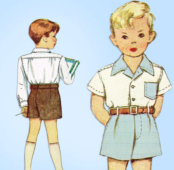 1940s Vintage McCall Sewing Pattern 6671 Cute Toddler Boys Suit Size 5 - Vintage4me2