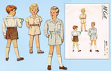 1940s Vintage McCall Sewing Pattern 6671 Uncut Toddler Boys Suit Size 6 24 Bust - Vintage4me2